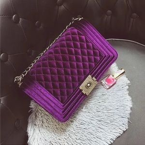 Velvet Quilted Purse